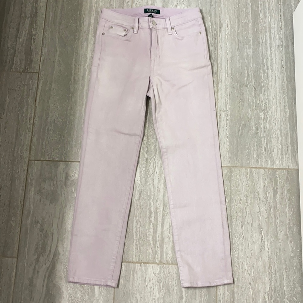 Lauren RL light lavender stretch skinny jeans 2
